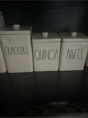 Rae Dunn square rectangle canister set